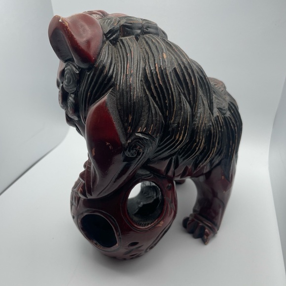 Foo dog wood carved - Picture 8 of 11